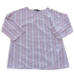 Doe & Rae Pink Checkered Top